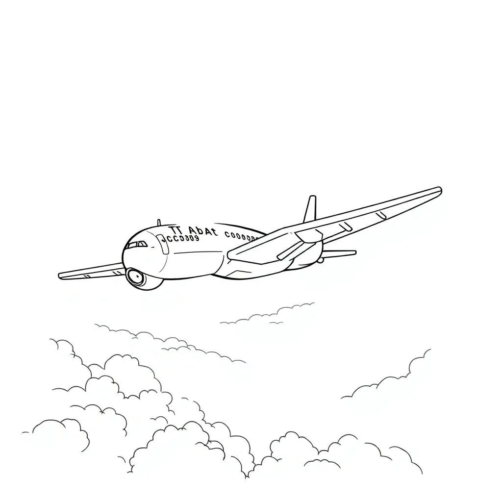 Airplane coloring page