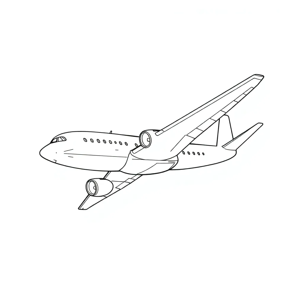 Airplane coloring page