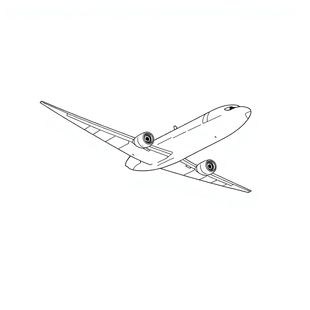 Airplane coloring page