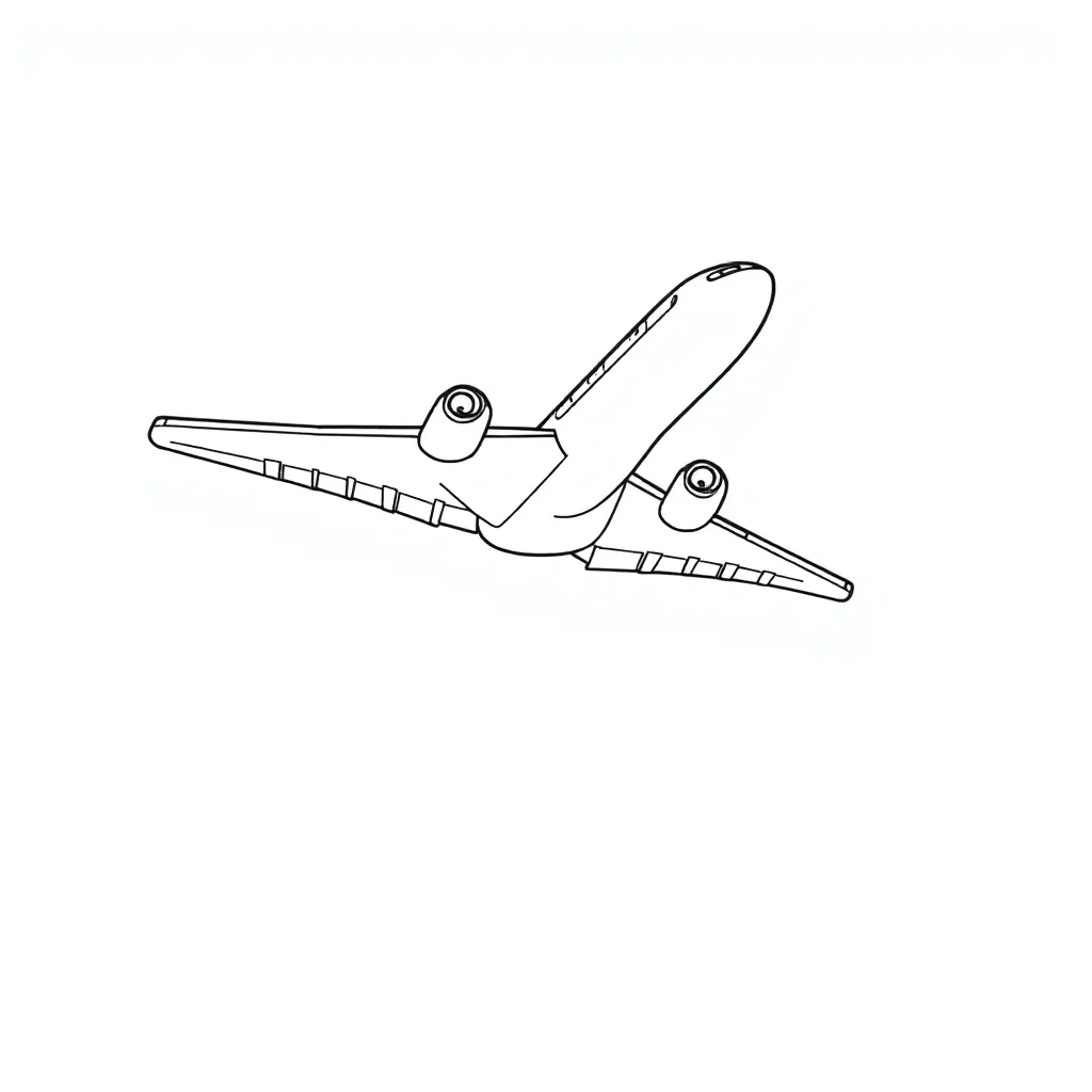 Airplane coloring page