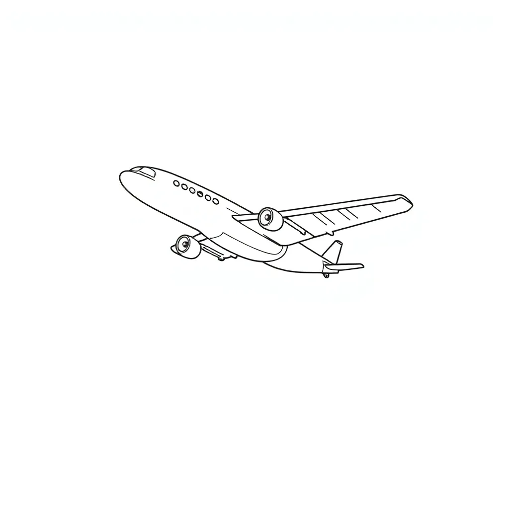 Airplane coloring page