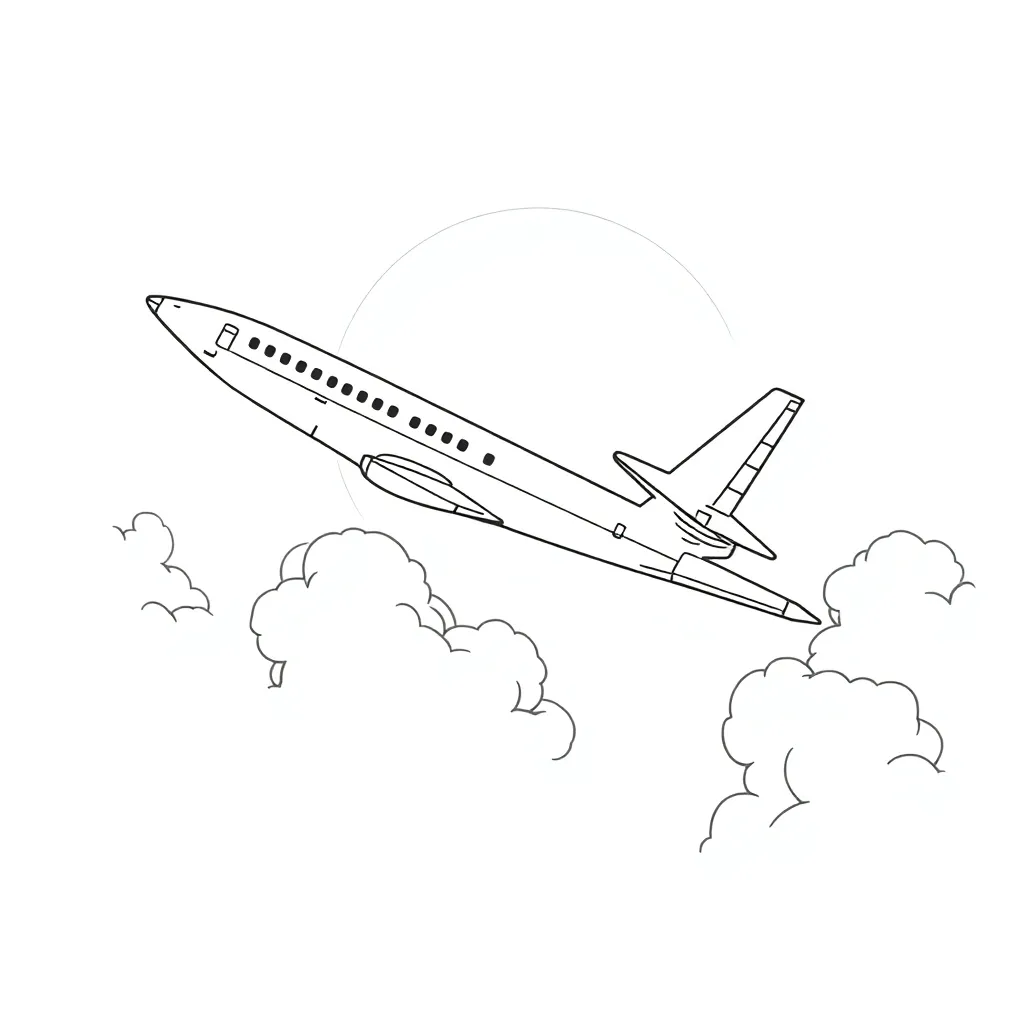 Airplane coloring page