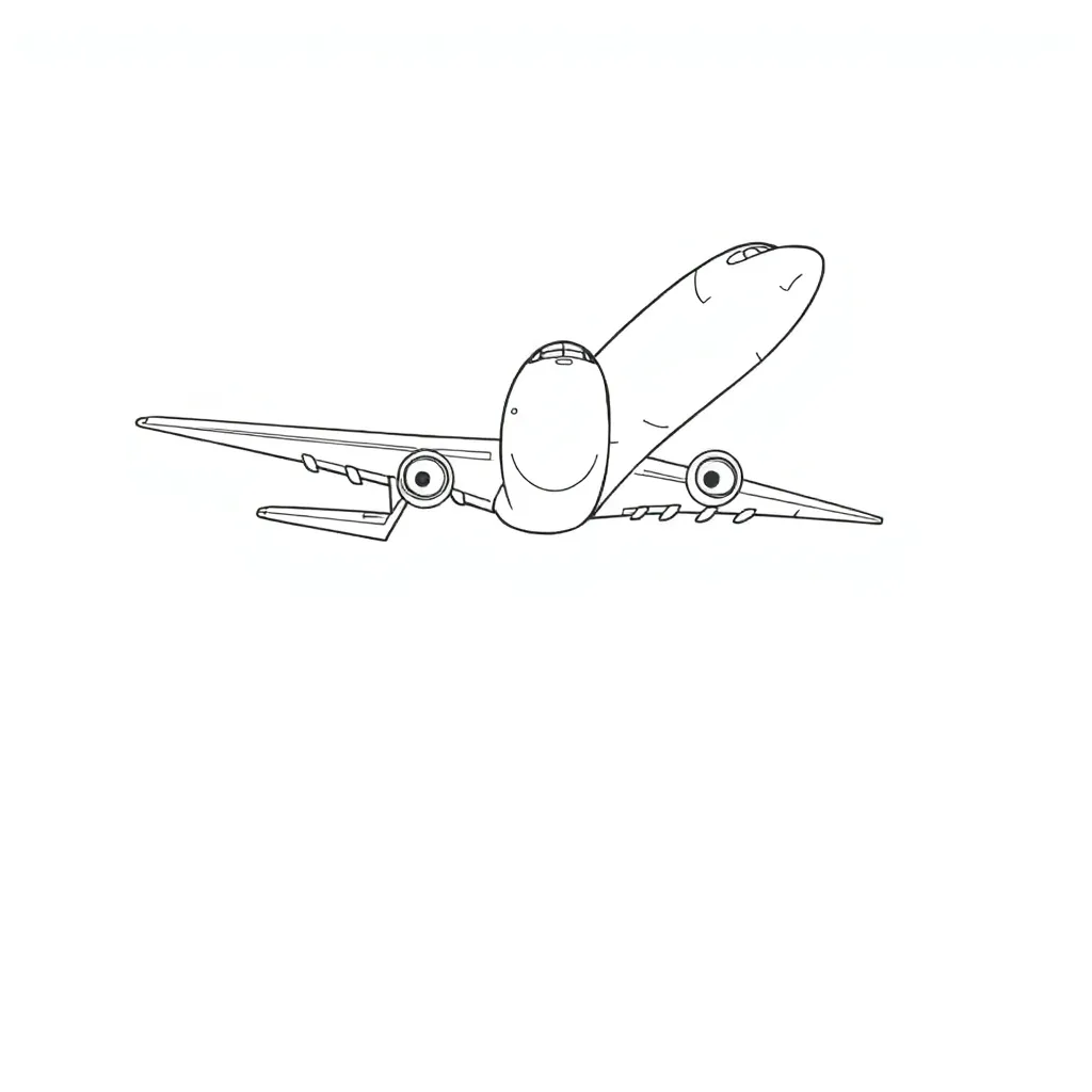 Airplane coloring page