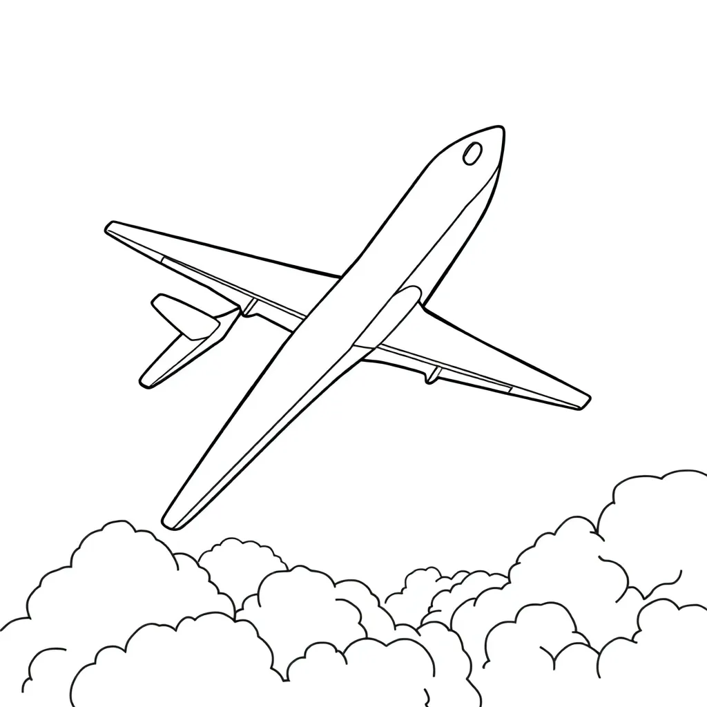 Airplane coloring page