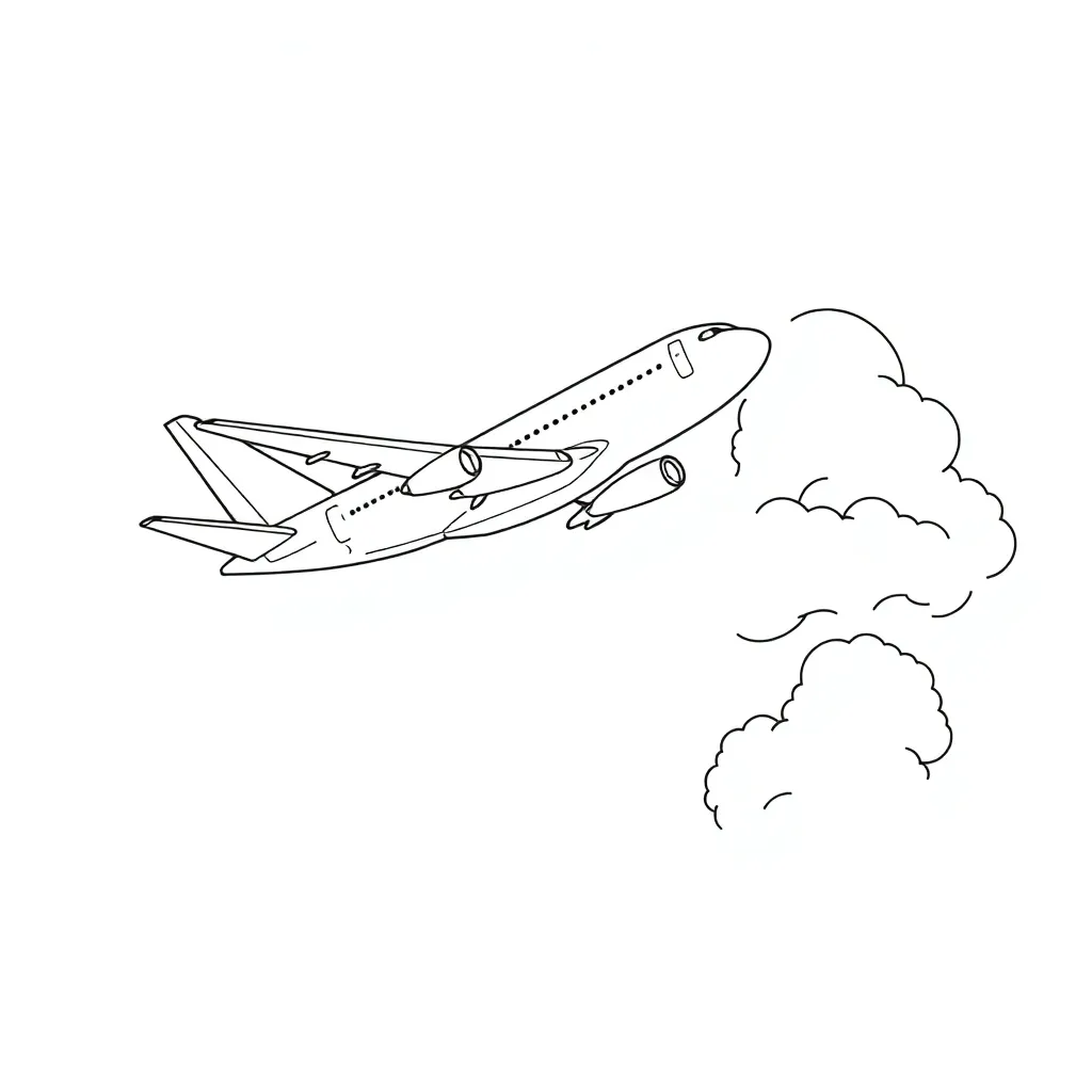 Airplane coloring page