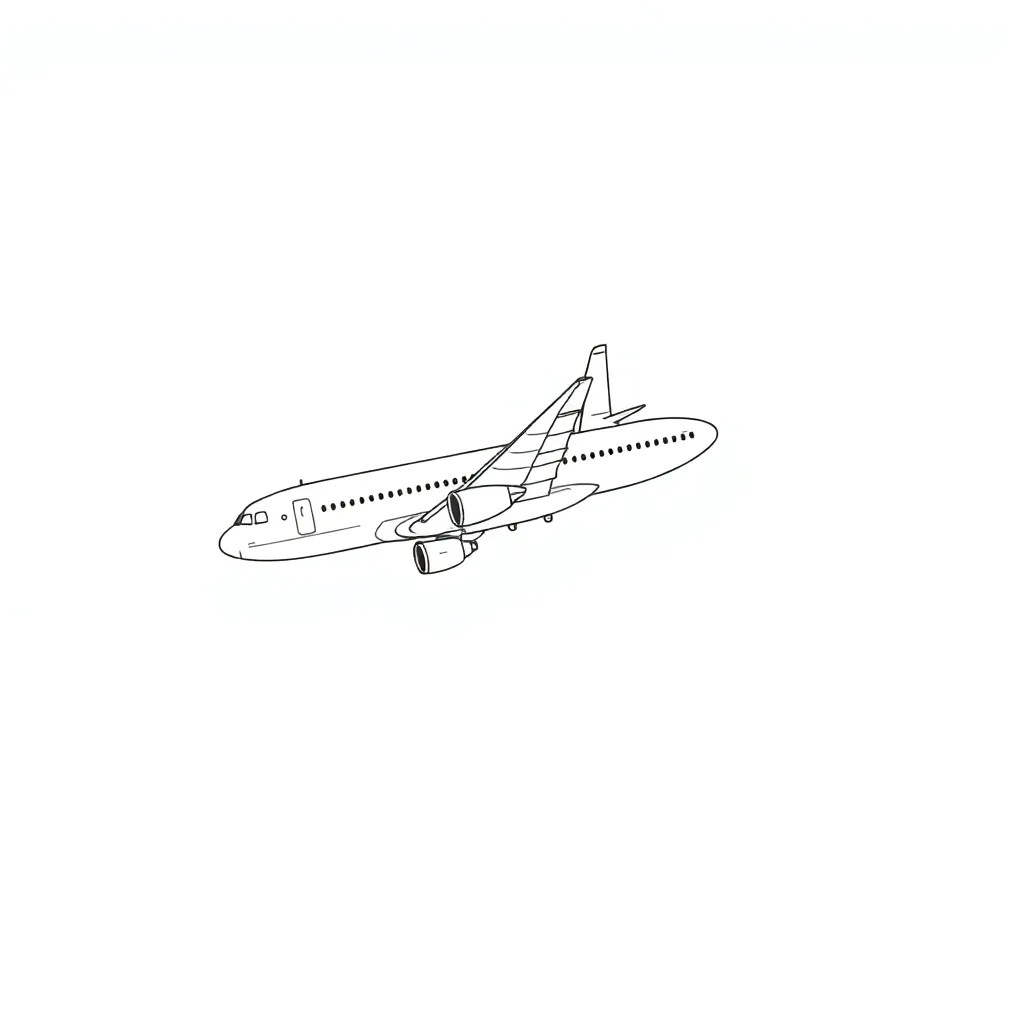 Airplane coloring page