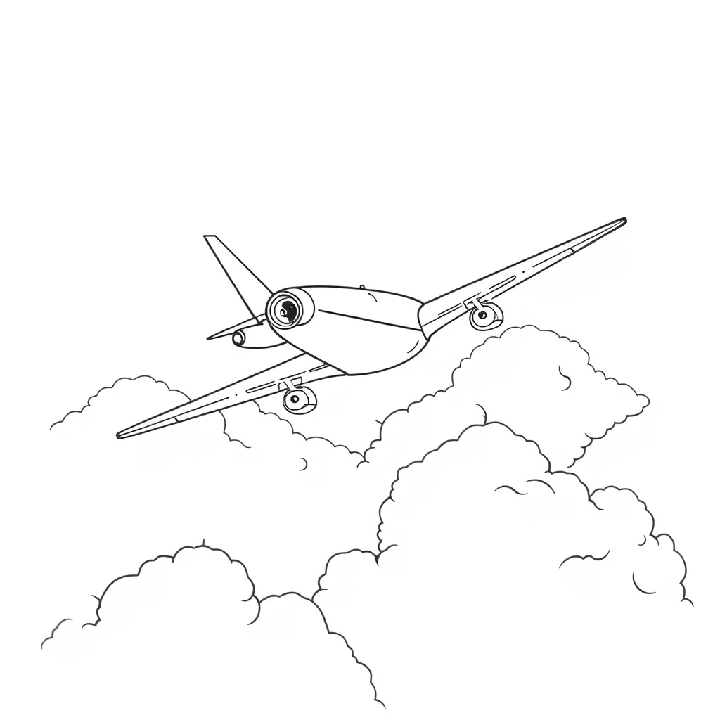 Airplane coloring page