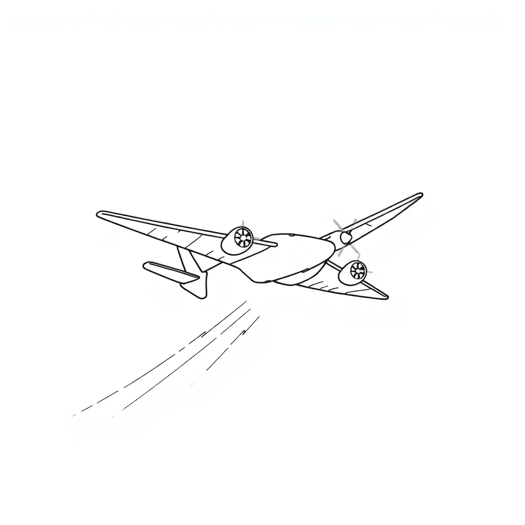 Airplane coloring page