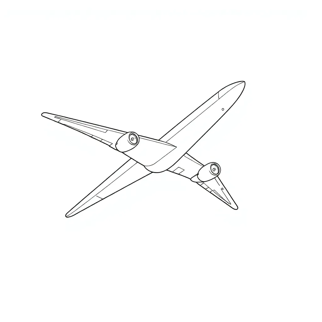 Airplane coloring page