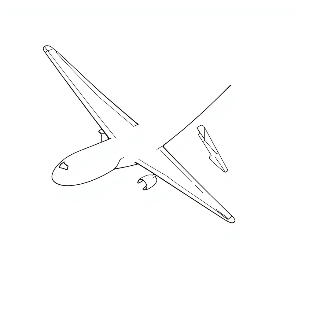 Airplane coloring page
