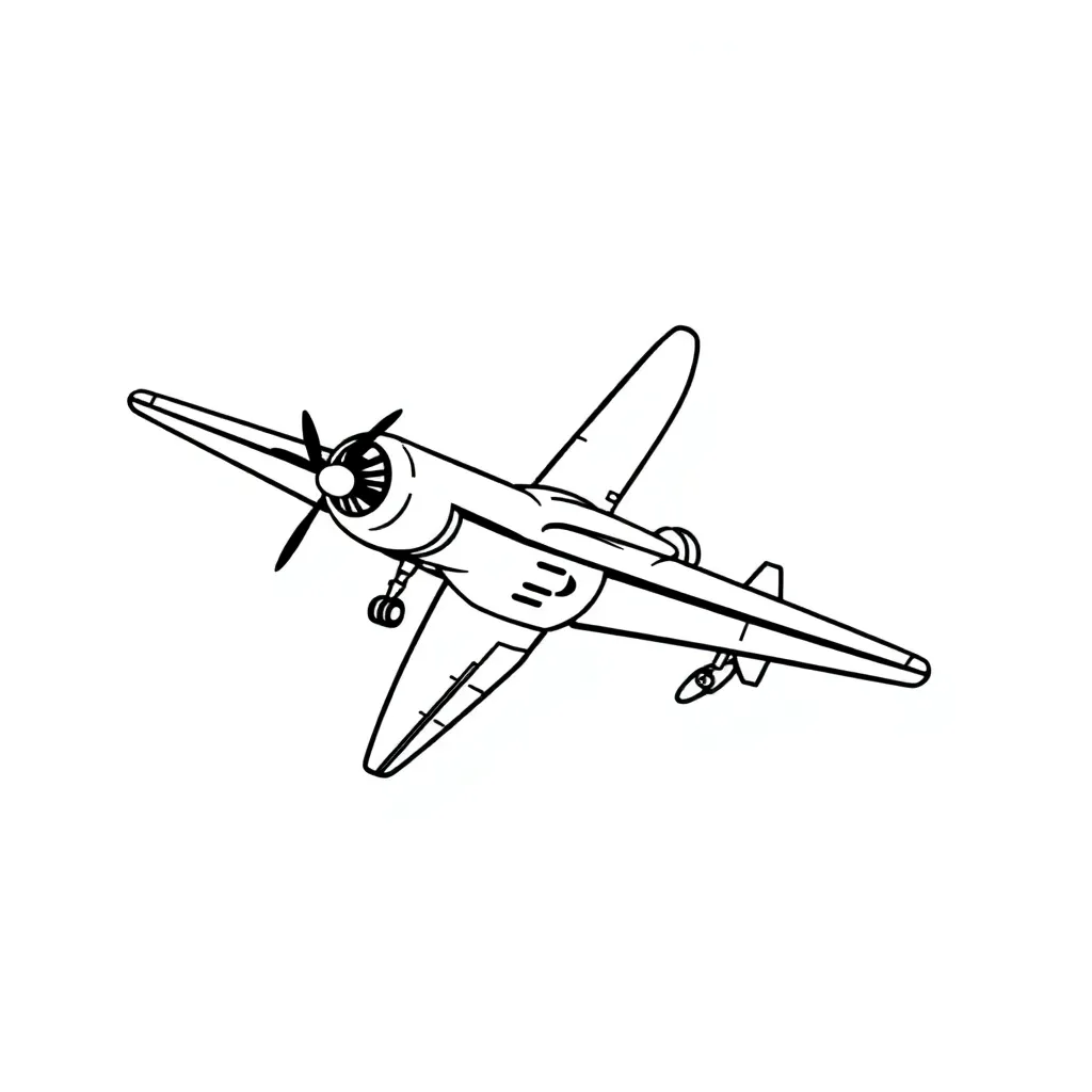 Airplane coloring page