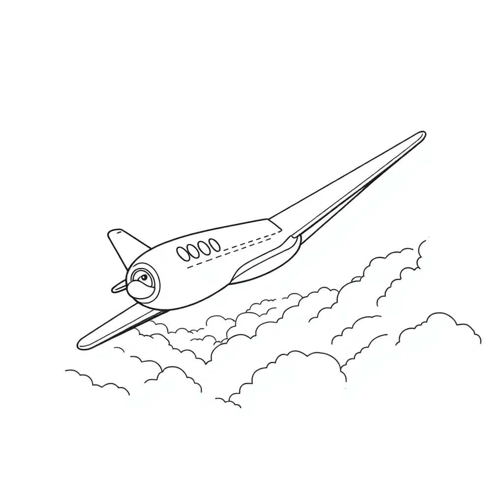 Airplane coloring page