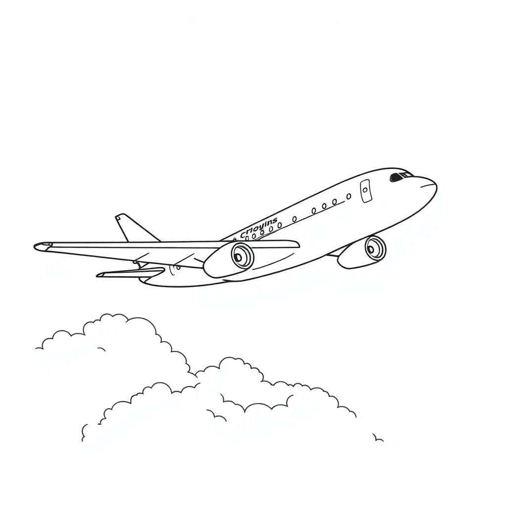 Airplane coloring page