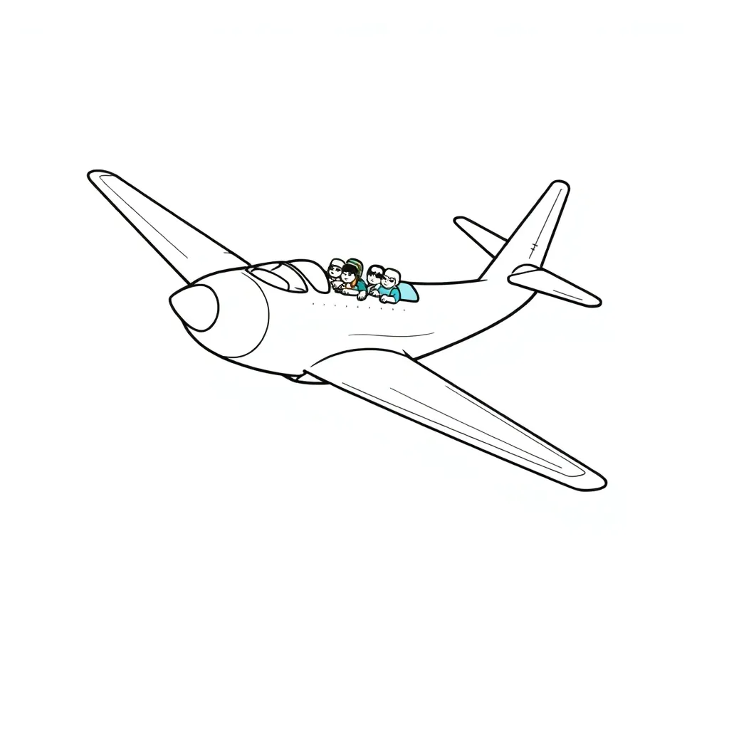 Airplane coloring page