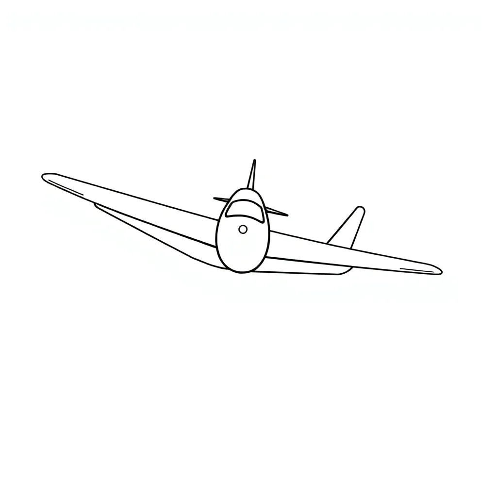 Airplane coloring page