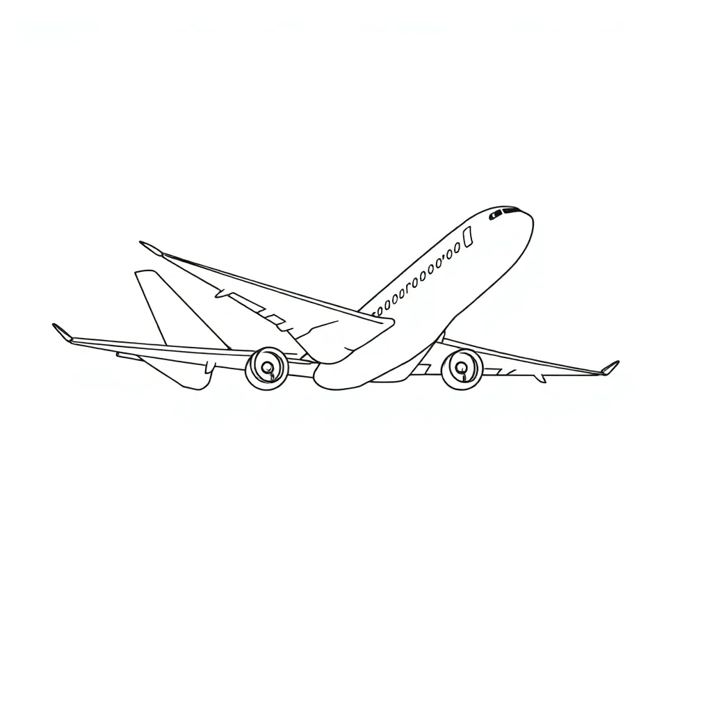 Airplane coloring page