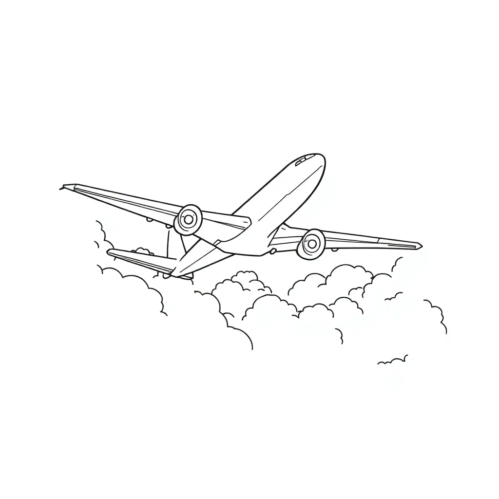 Airplane coloring page