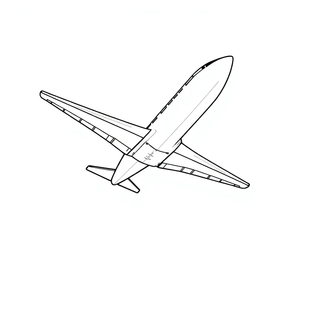 Airplane coloring page