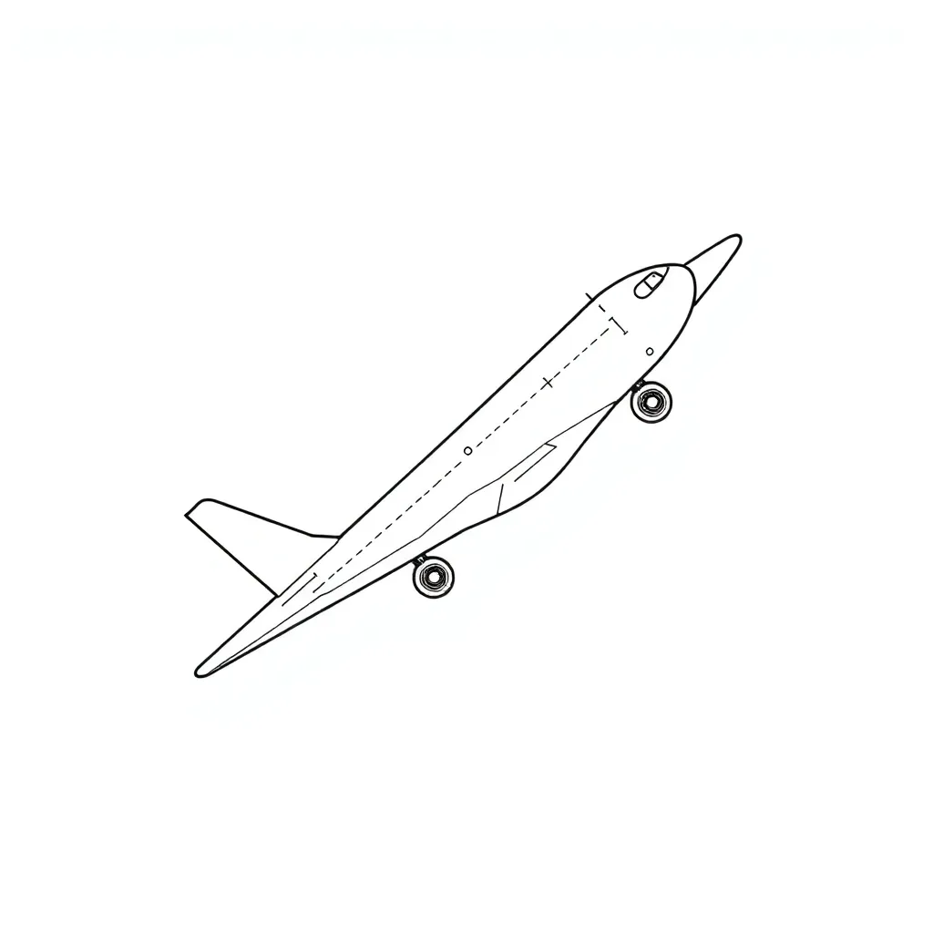 Airplane coloring page