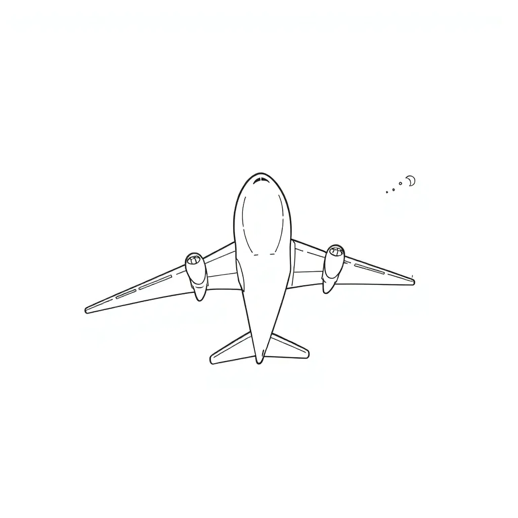 Airplane coloring page