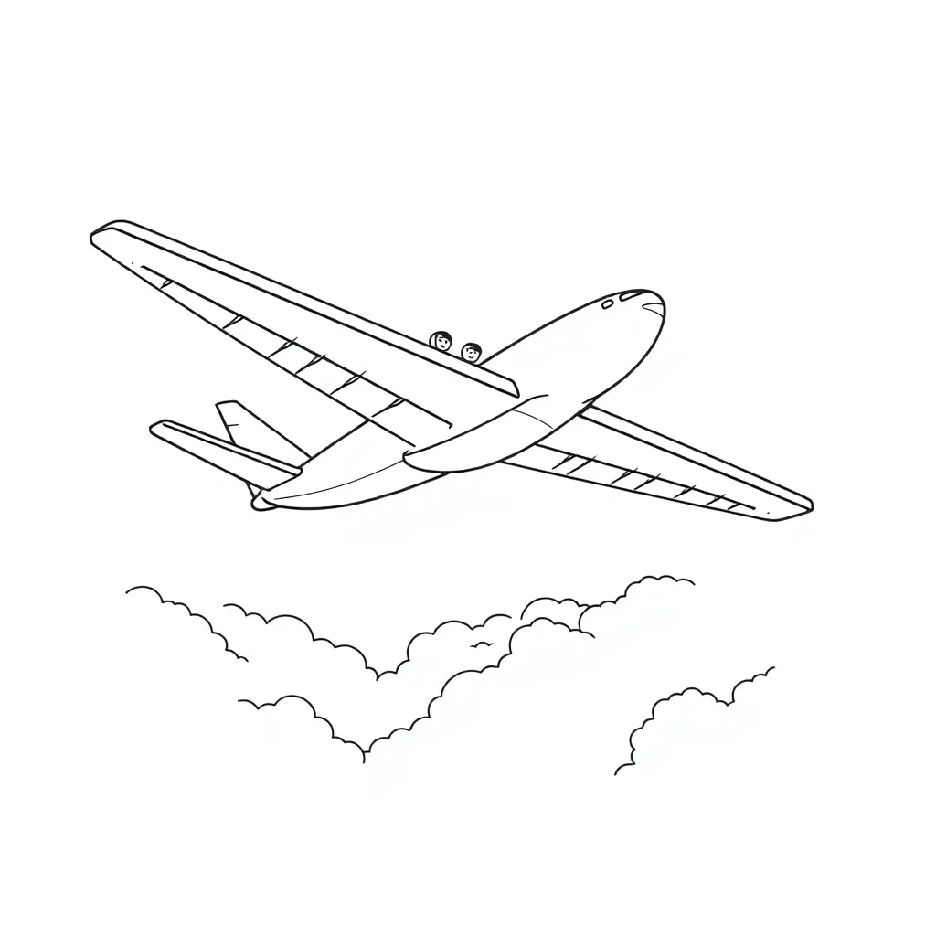 Airplane coloring page