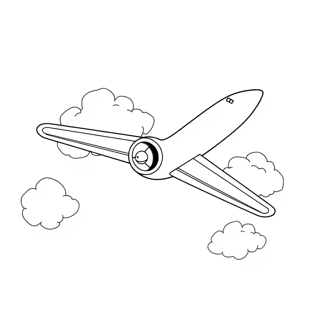 Airplane coloring page