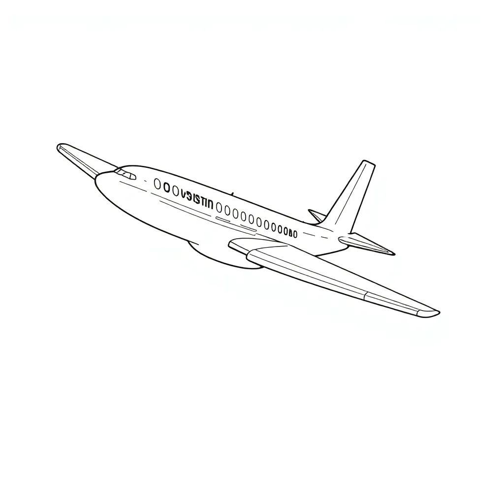 Airplane coloring page