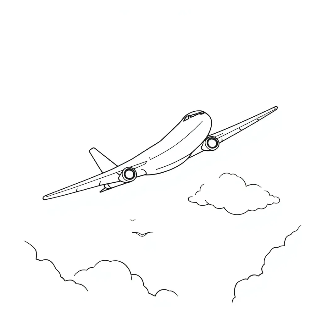 Airplane coloring page