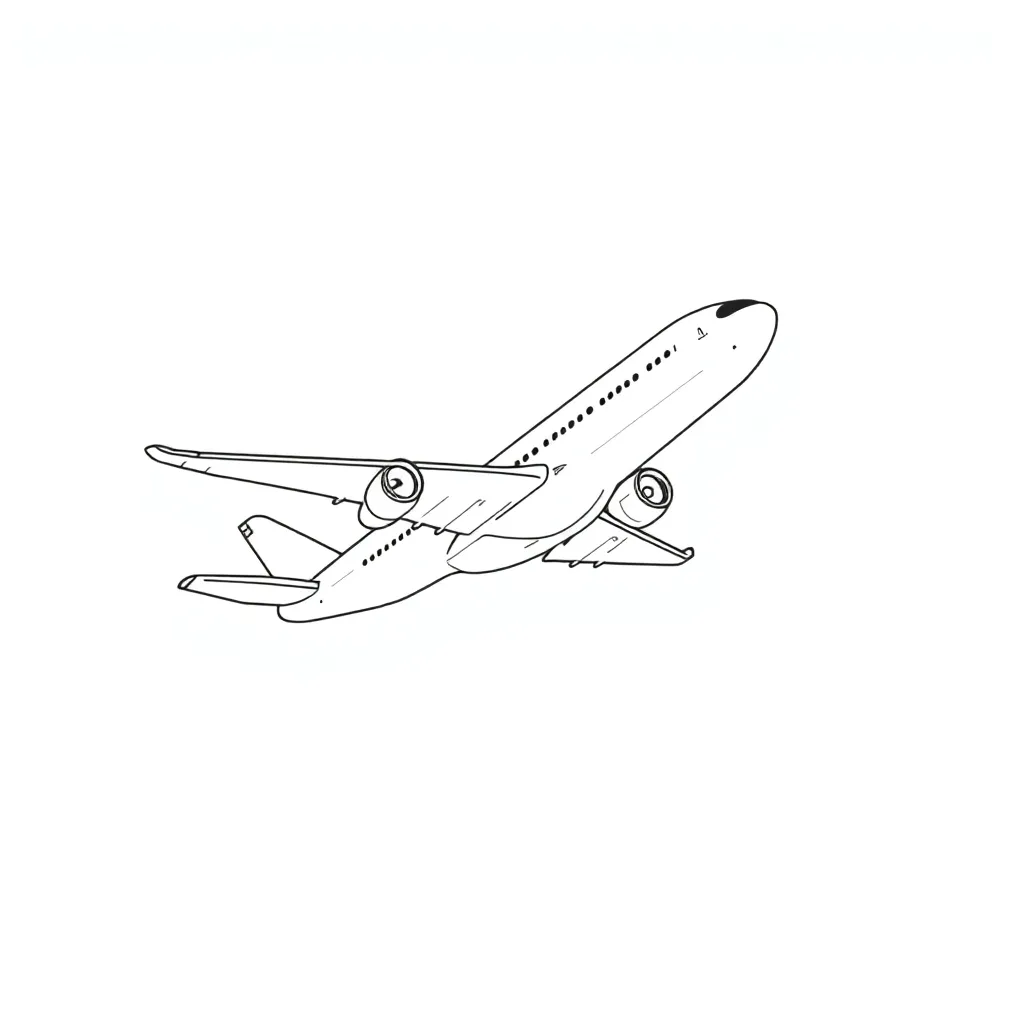 Airplane coloring page
