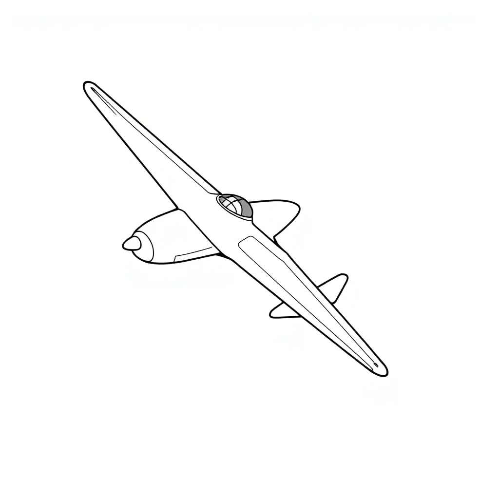Airplane coloring page
