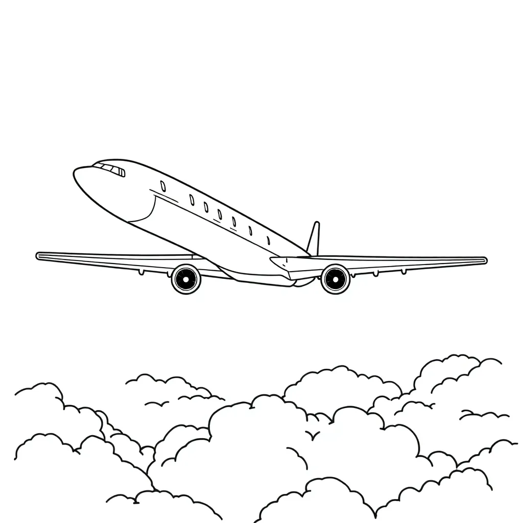 Airplane coloring page