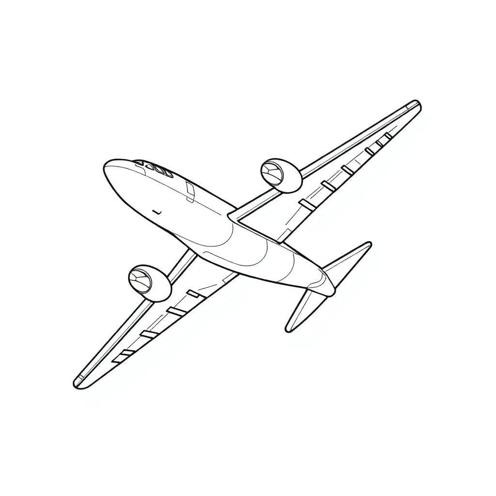 Airplane coloring page