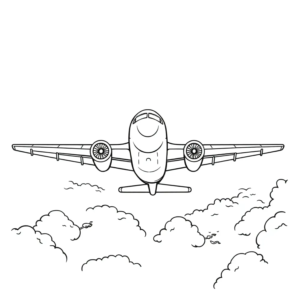 Airplane coloring page