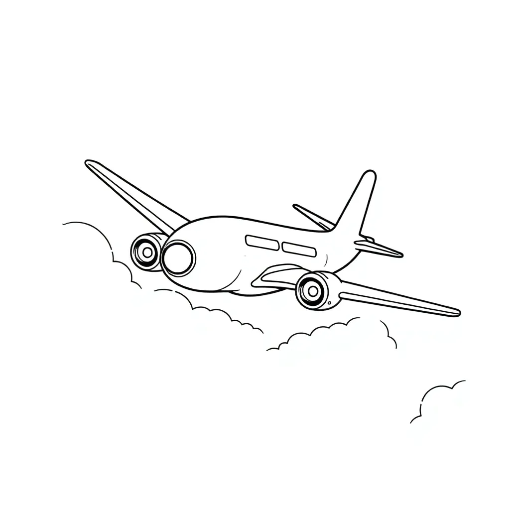 Airplane coloring page