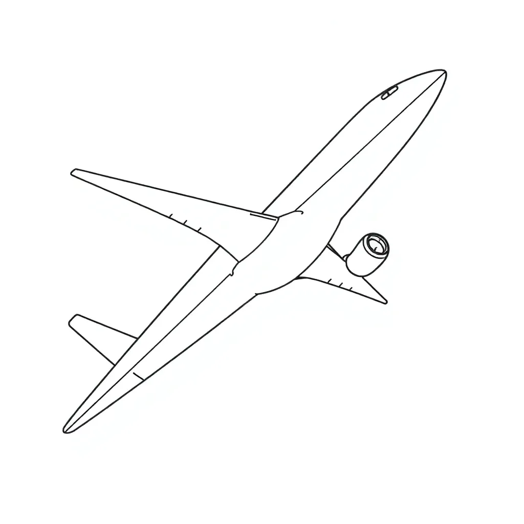 Airplane coloring page