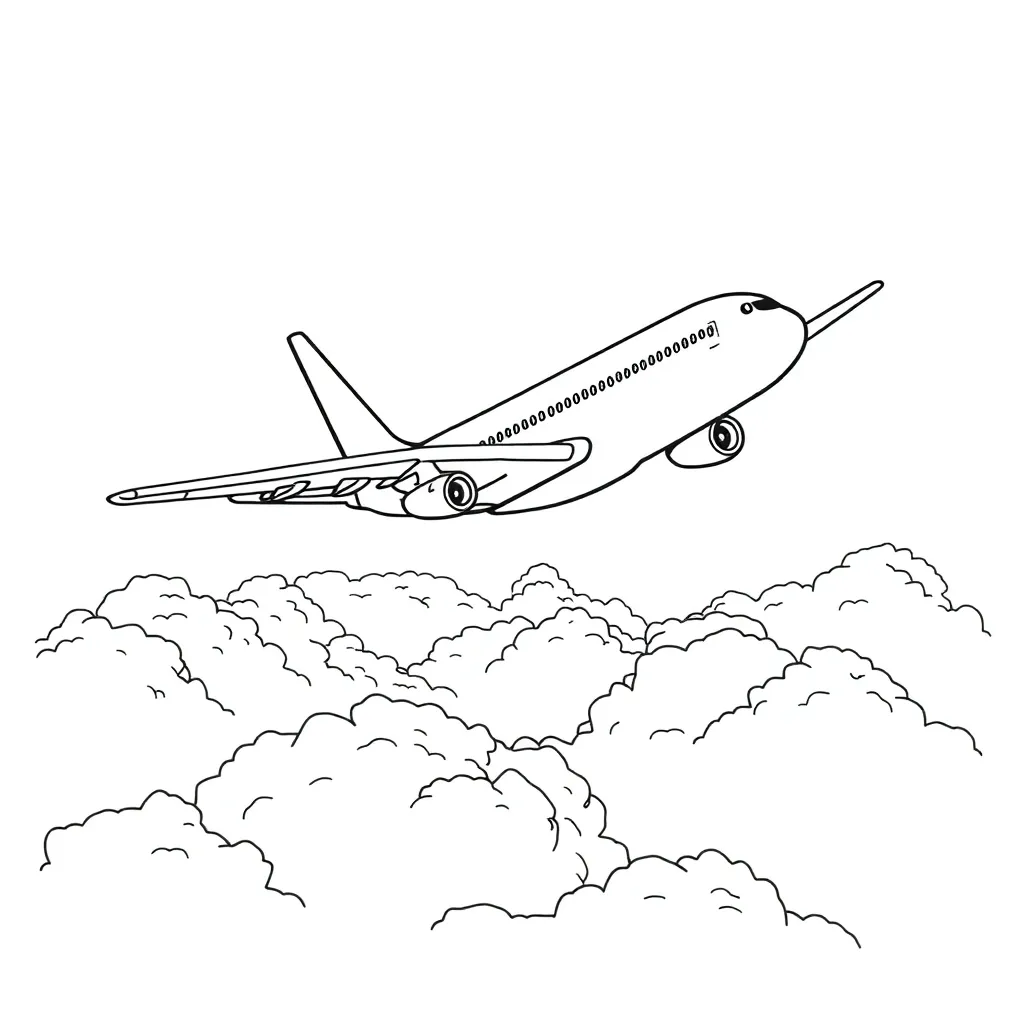 Airplane coloring page