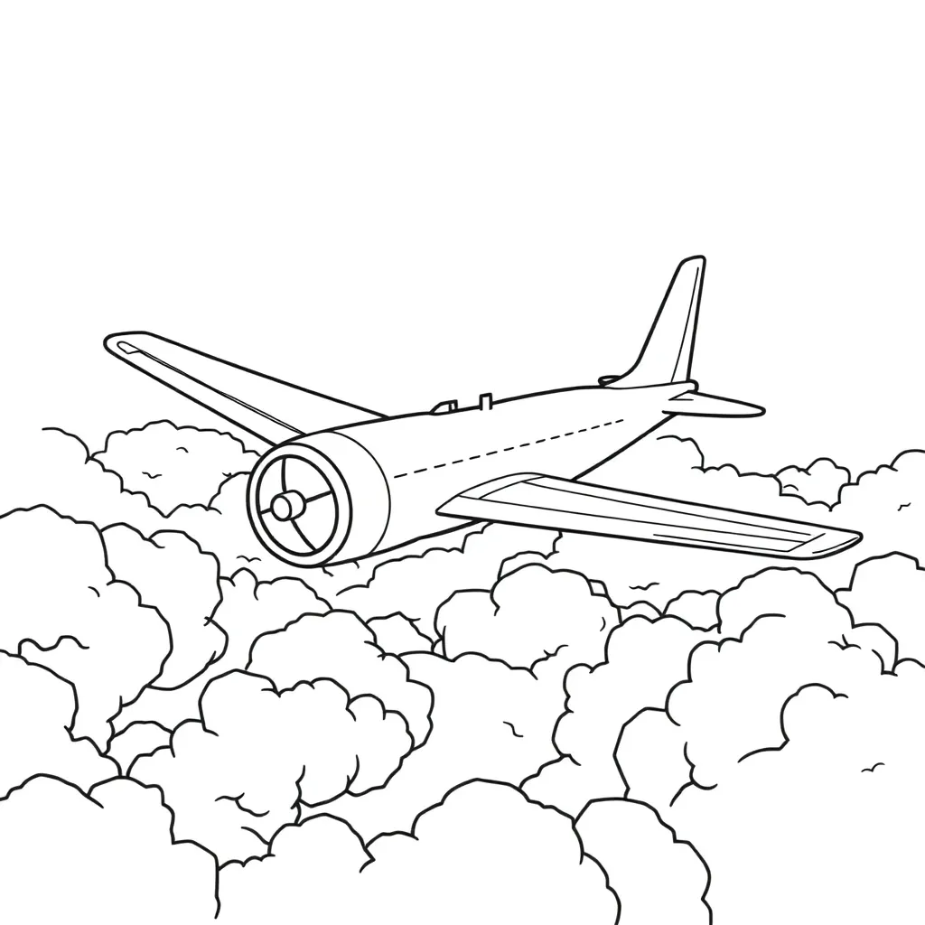 Airplane coloring page