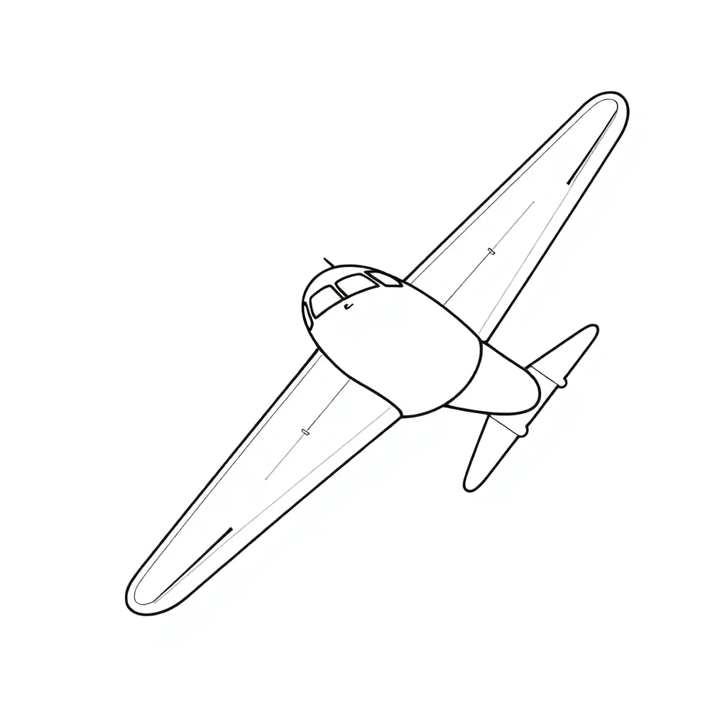 Airplane coloring page