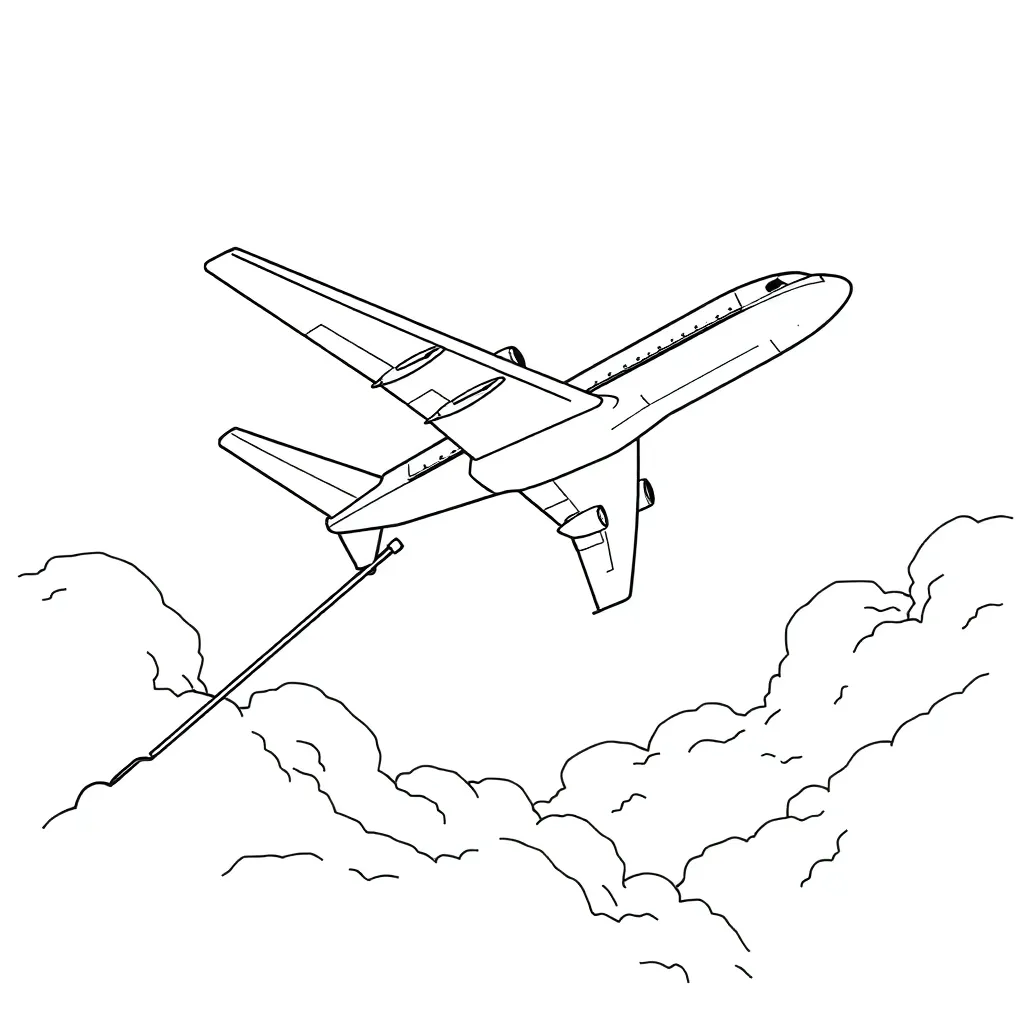 Airplane coloring page