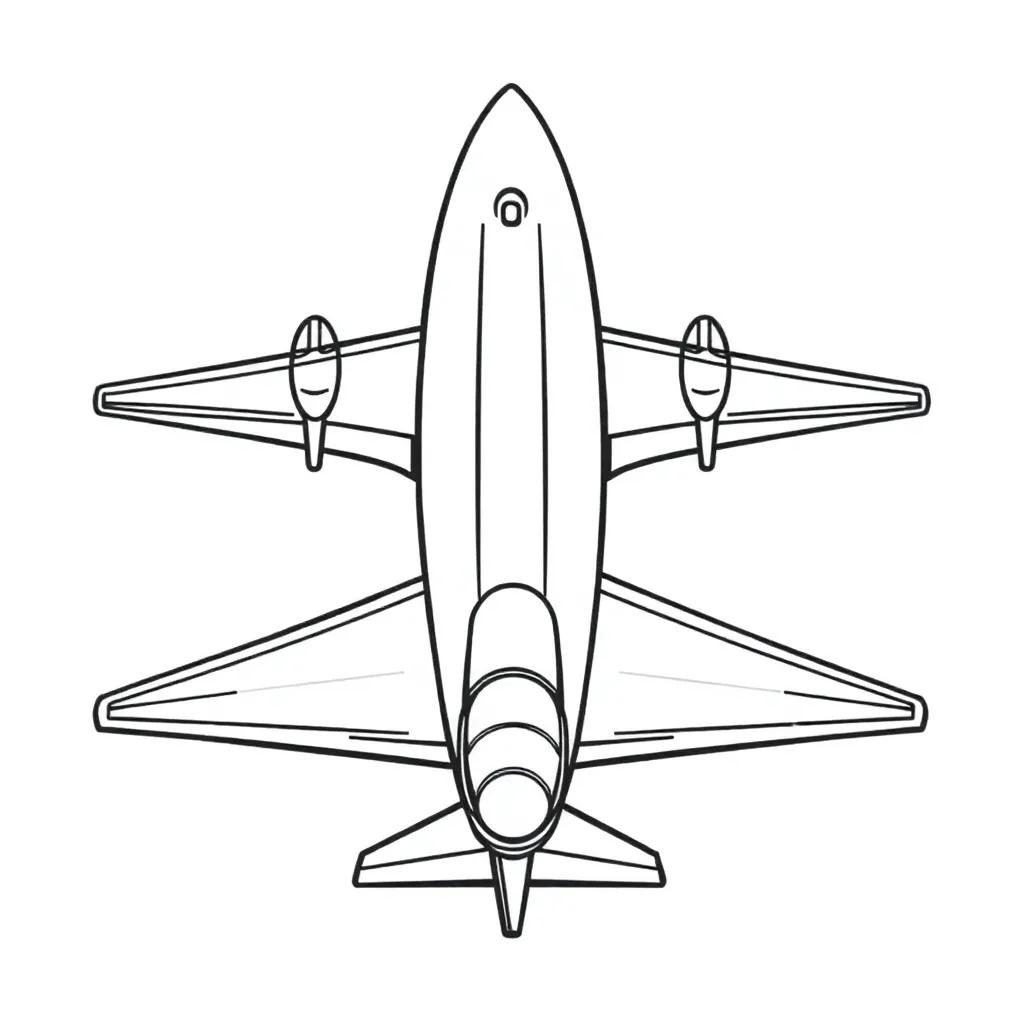 Airplane coloring page
