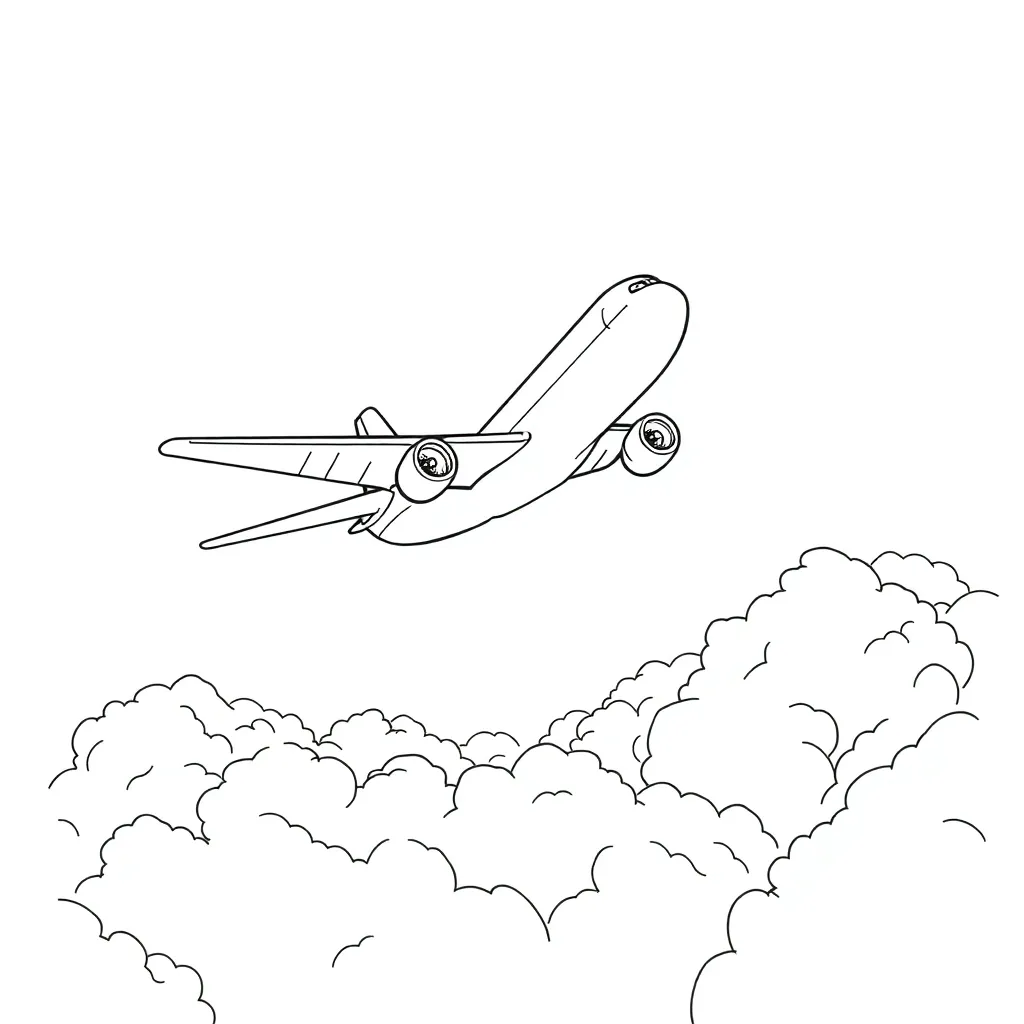 Airplane coloring page