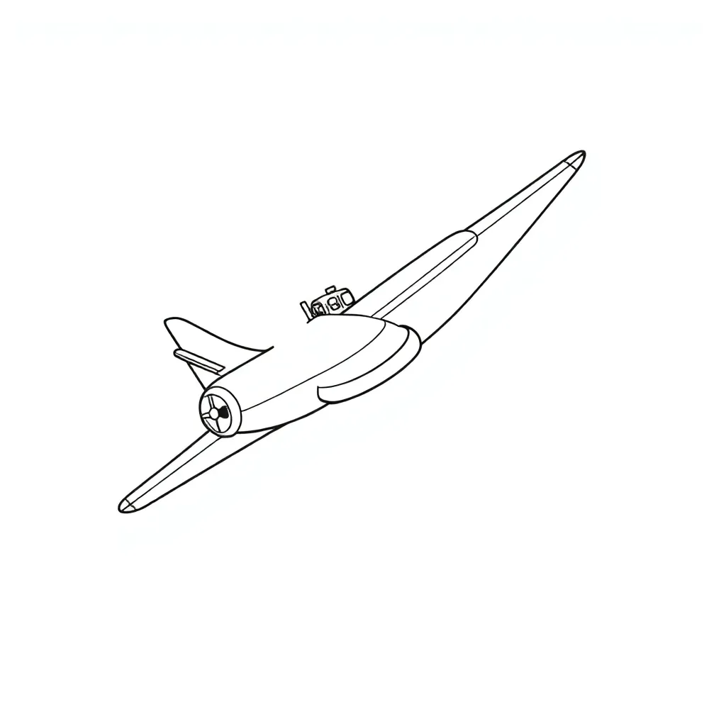 Airplane coloring page