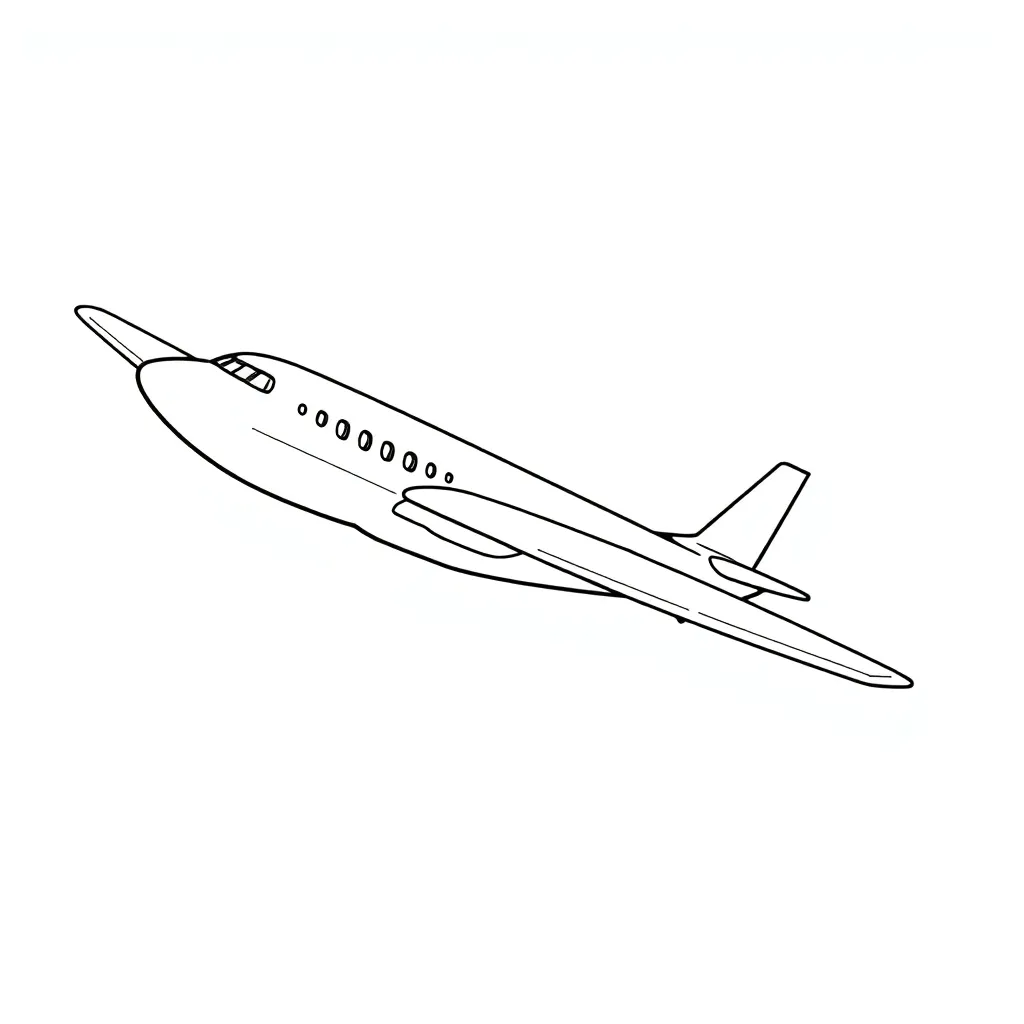Airplane coloring page