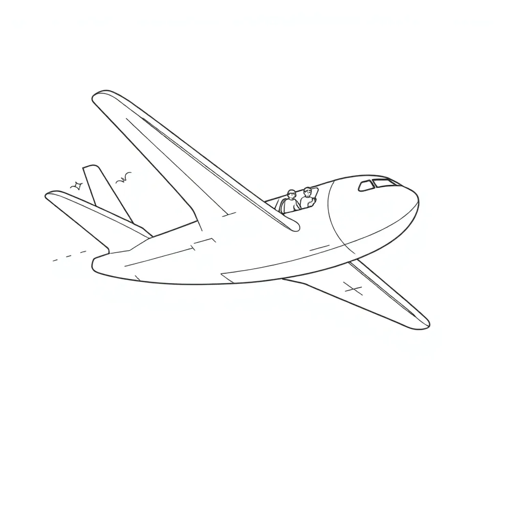 Airplane coloring page