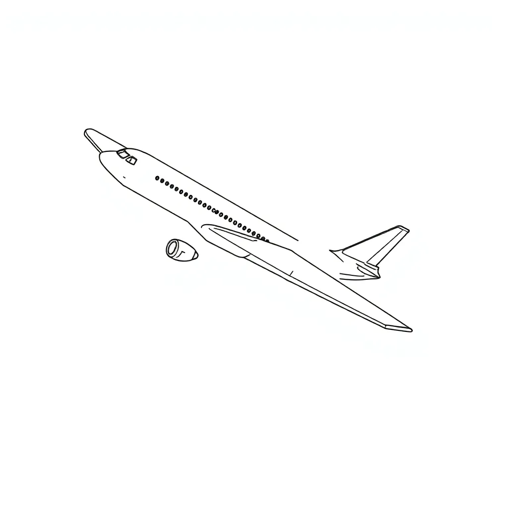 Airplane coloring page