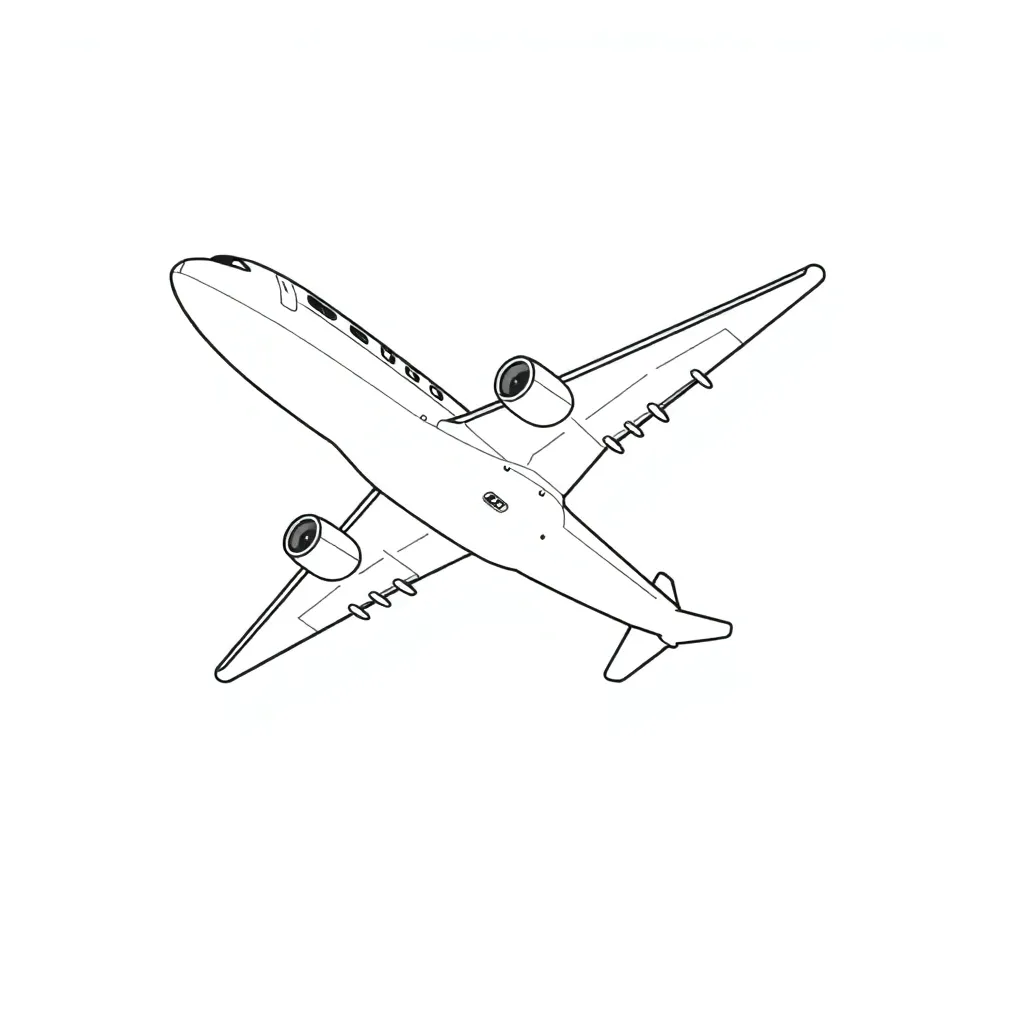 Airplane coloring page