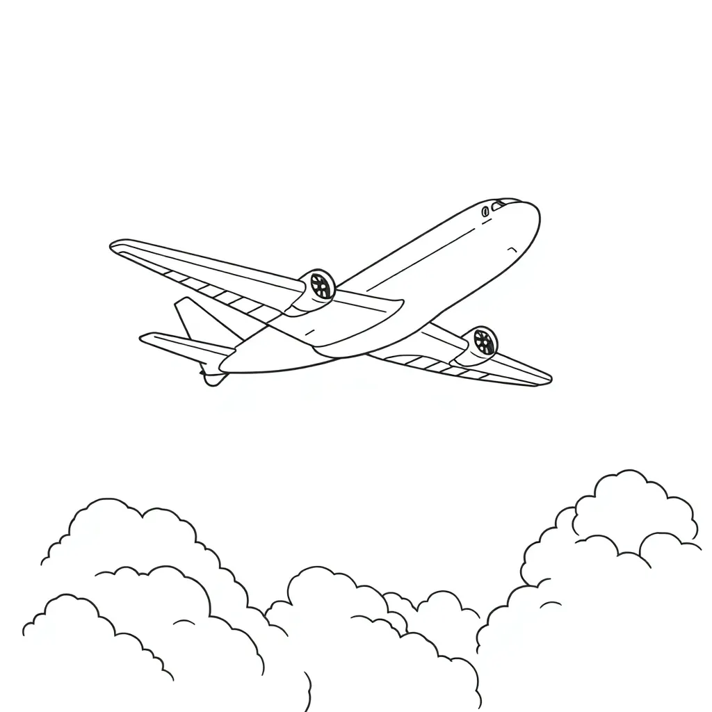 Airplane coloring page