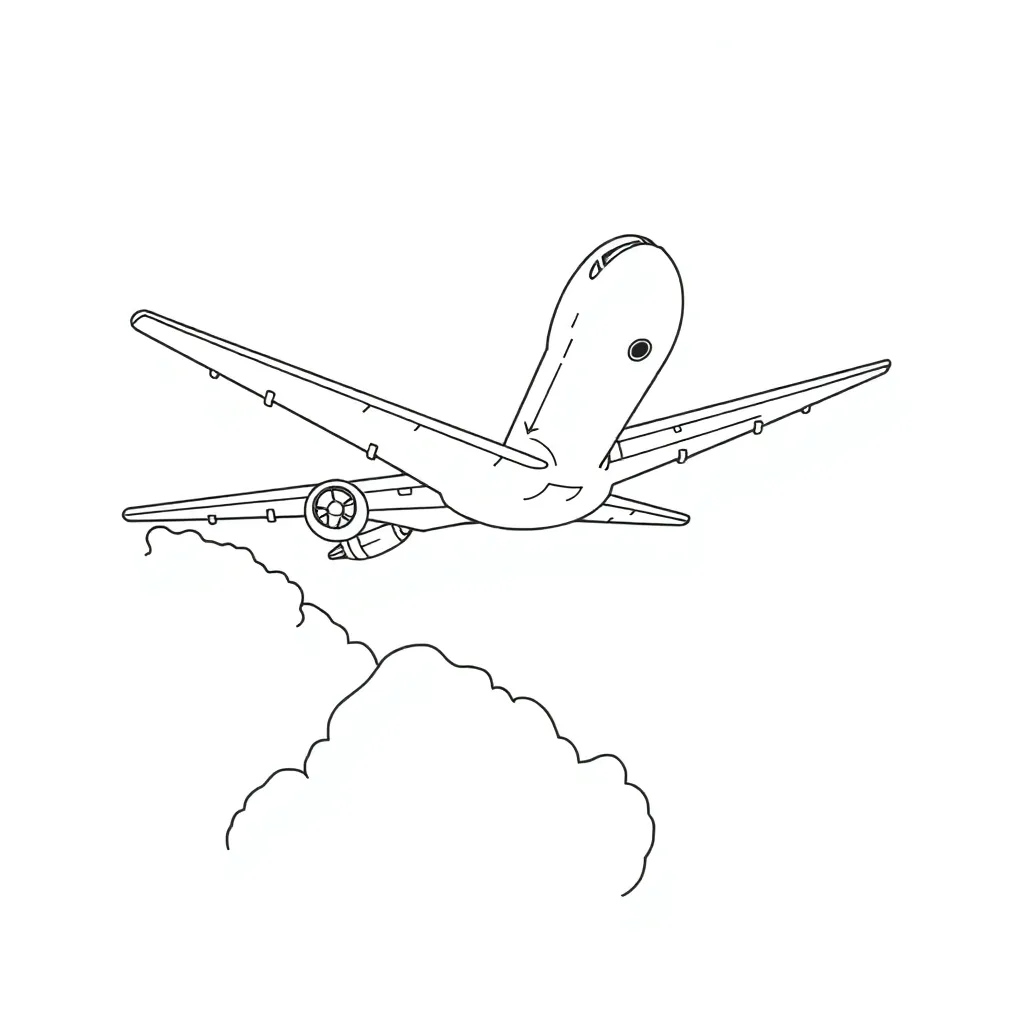 Airplane coloring page
