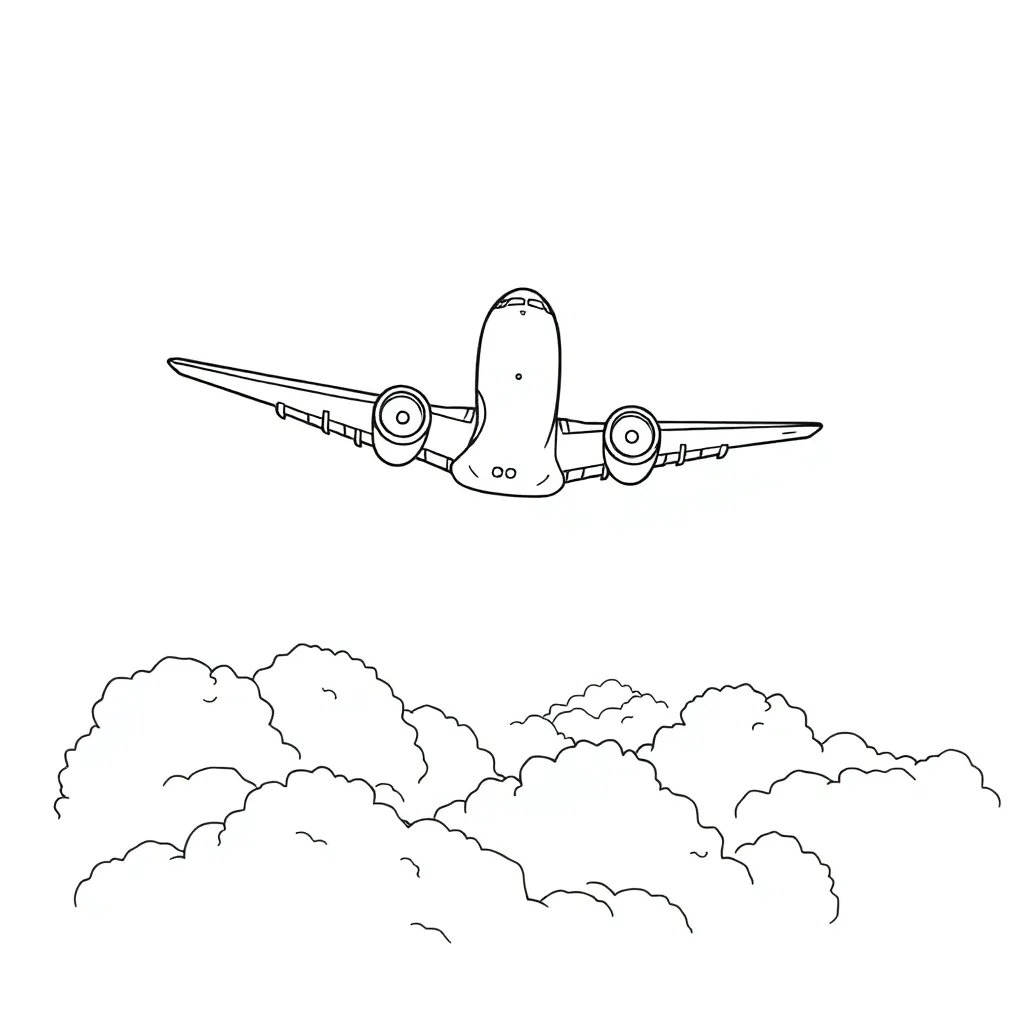 Airplane coloring page