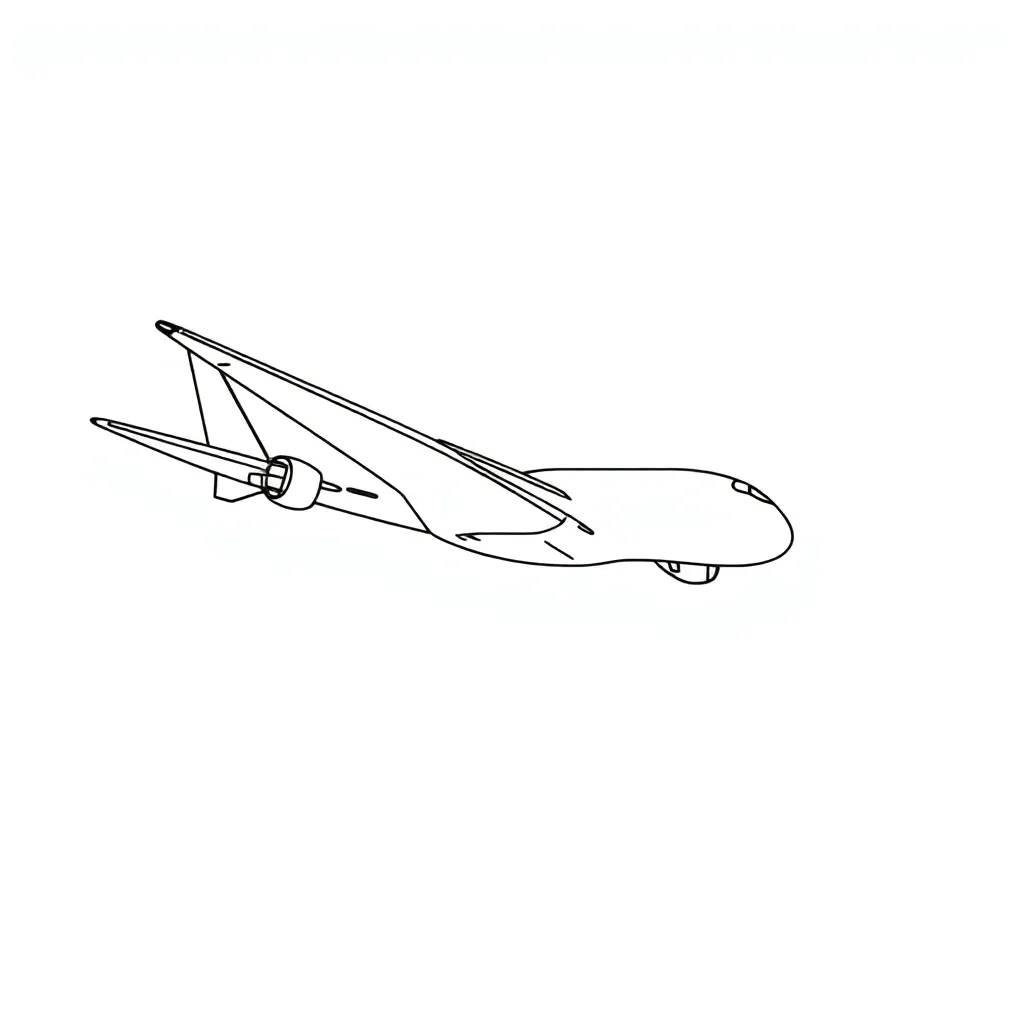 Airplane coloring page